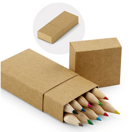 Crayons de couleur publicitaires, Boîte ou étui de crayon de couleur  personnalisé