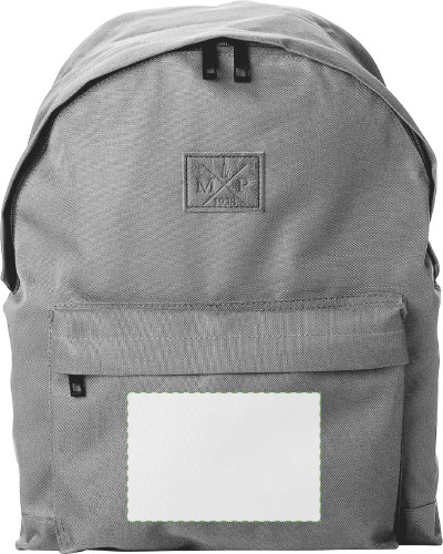 Sur la poche face avant