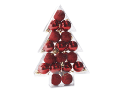 17 boules de Noël en boite