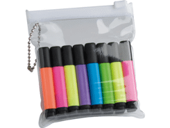 8 mini marqueurs de différentes couleurs