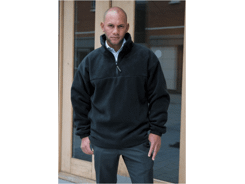 Active fleece lined pull over polaire doublée col 