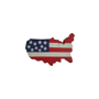 Anti-stress USA Carte/drapeau Au choixrouge/blanc/bleu