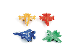 Avion de chasse 8.5cm (jaune, rouge, bleu, vert)