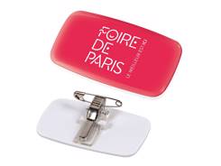 Badge rectangle avec dôme