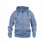Basic hoody full zip Bleubleu clair