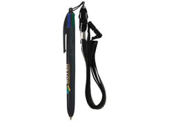 Bic® 4 colours bille with lanyard