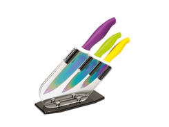 Bloc 3 couteaux lames titane Kitchen Artist