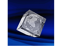 Bloc cubique à pan coupé laser