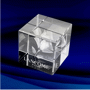 Bloc cubique gravure laser interne personnalisée Au choixVerre