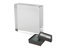 Bloc en verre gravé