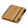 Carnet couverture en bambou avec stylo Ecru naturelNaturel