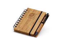 Carnet couverture en bambou avec stylo
