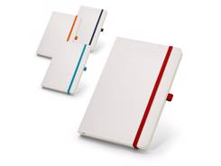 Carnet blanc élastique coloré