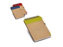 Carnet spirale carton avec stylo