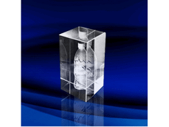 Bloc verre rectangulaire laser interne