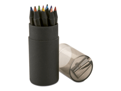 Blocky - 12 crayons de couleurs noirs