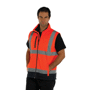 Bodywarmer hi-vis softshell Au choixorange fluo