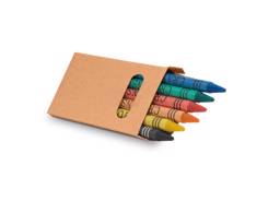 Boîte avec 6 crayons de cire
