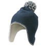 Bonnet publicitaire tricot à pompom Au choixbleu marine/blanc ca