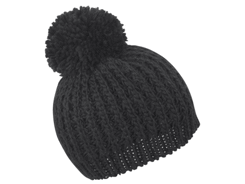 Bonnet trico doux pompon