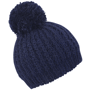 Bonnet trico doux pompon Au choixbleu marine