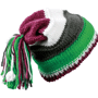 Bonnet tricot à franges Au choixpourpre/vert citron/