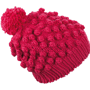 Bonnet tricot à pompom Au choixfuchsia