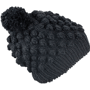 Bonnet tricot à pompom Noirnoir