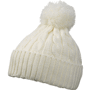 Bonnet tricot à pompom double tricot Au choixblanc cassé
