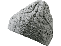 Bonnet tricot à revers avec torsades