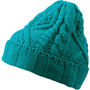 Bonnet tricot à revers avec torsades Au choixémeraude