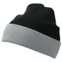 Bonnet tricot bicolor à revers Au choixnoir/gris