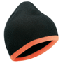 Bonnet tricot bicolor sans revers Au choixnoir/orange