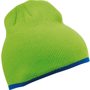 Bonnet tricot bicolor sans revers Vertvert citron/bleu roy