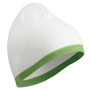 Bonnet tricot bicolor sans revers Blancblanc/vert citron