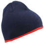 Bonnet tricot bicolor sans revers Au choixbleu marine/rouge