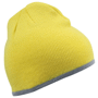 Bonnet tricot bicolor sans revers Au choixjaune/gris clair