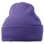 Bonnet tricot publicitaire à revers Au choixpourpre foncé