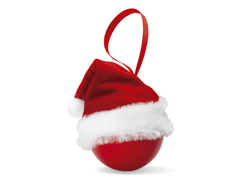 Boule de Noël avec bonnet de P