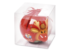 Boule de Noël rouge avec LED