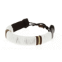 Bracelet orange en cuir/coton Blancblanc