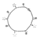 Bracelet pour femme étoile Au choixargenté