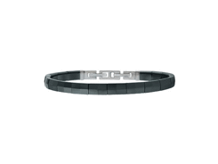 Bracelet ultimate céramique noire facettée et acie