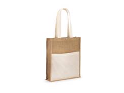Tote bag en jute avec soufflet