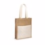 Tote bag en jute avec soufflet Ecru naturelNaturel