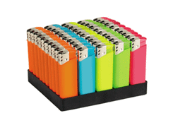 Briquet mitty plastique assortiment de 5 couleurs
