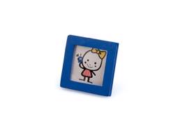 Cadre photo bleu en bois