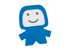 Cadre photo bleu en carton