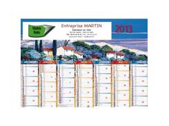 Calendrier bancaire contrecollé AYMERIC