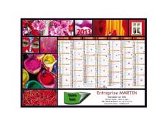 Calendrier bancaire contrecollé CAMELEON